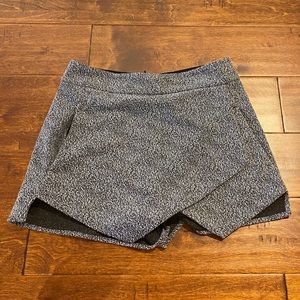 Salt and pepper flap skort
